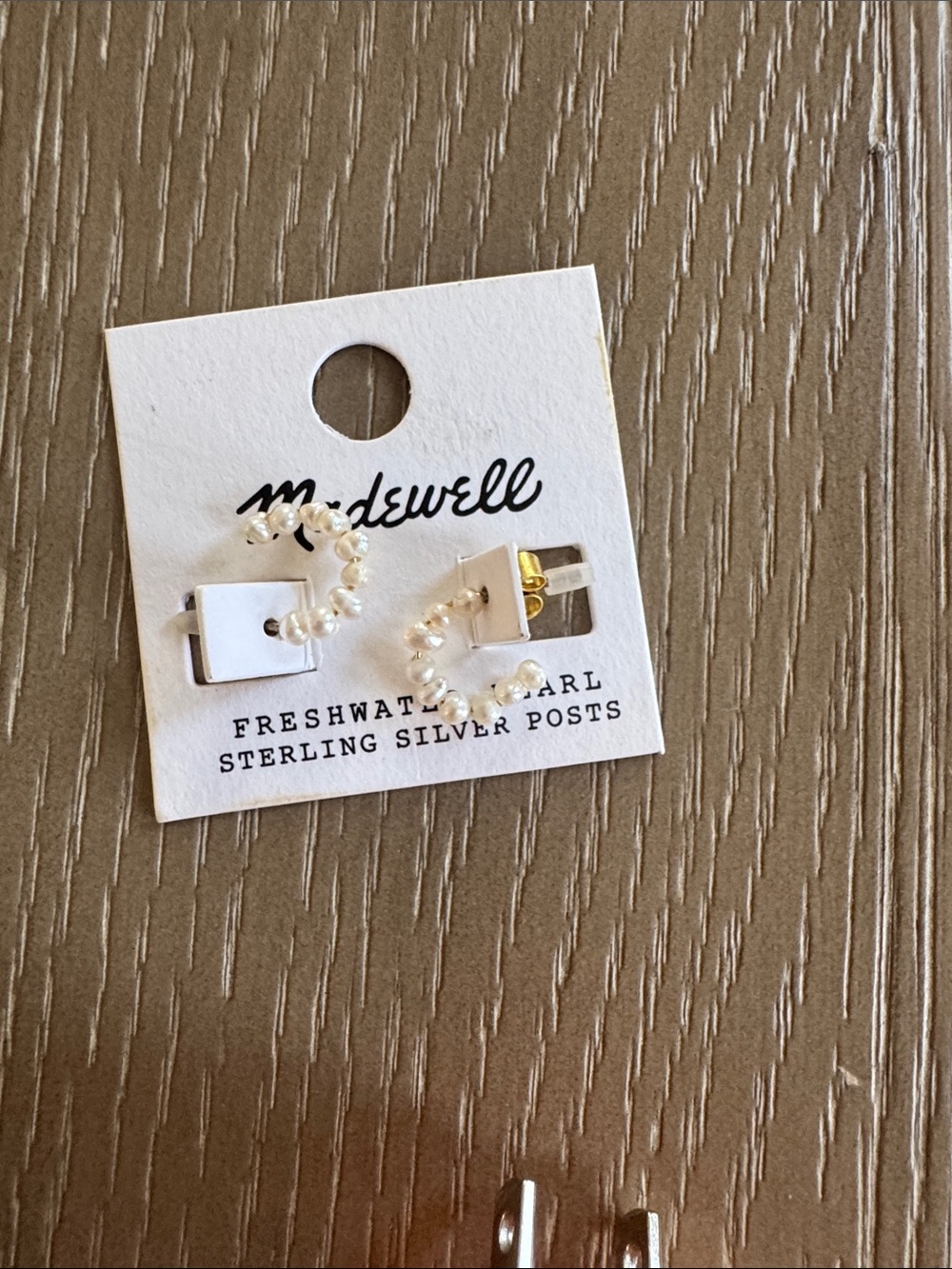 Madewell Freshwater Pearl Spiral Hoop Earrings - White